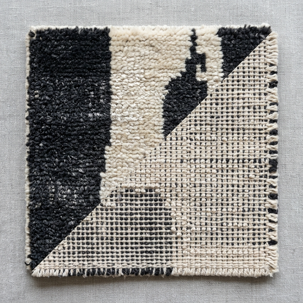 Handknotted rug sample Nepal manufacturer NP Rugs
